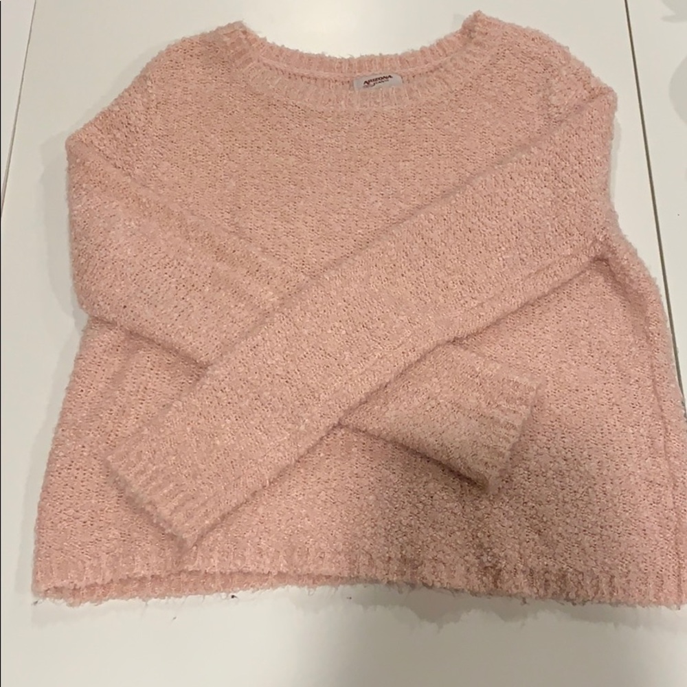 Arizona co. Pink fuzzy sweater size juniors large